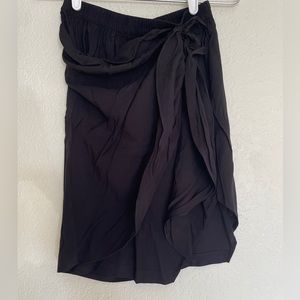 Oak Black Skirt with Side Tie Detail